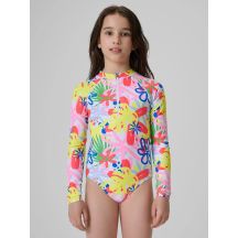 Girls' one-piece swimsuit with UPF50+ filter 4F 4FJRSS26USWSF144-92A