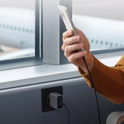 5. Cuktech CUKAD653EUGR 65W GaN Wall Charger 2 x USB-C 1 x USB-A - Gray