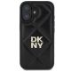 3. DKNY Quilted Stack Logo iPhone 16 Case - Black