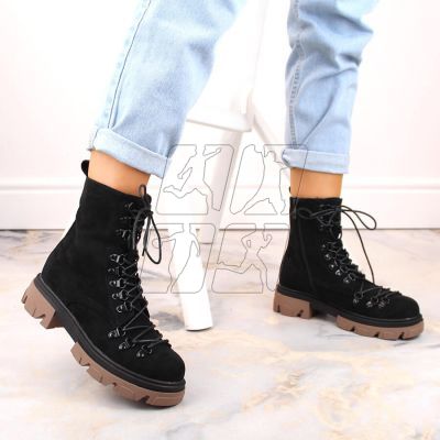 4. Vinceza W JAN255 black suede insulated boots