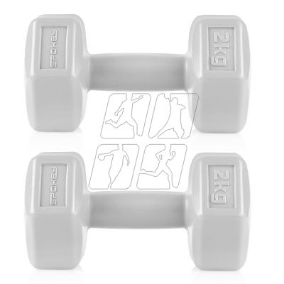 2. Set of Spokey Monster hexagonal dumbbells 2x 2 kg 929112