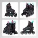12. Meteor M 34-38 Buzzy Roller Skates Black/Pink/Mint