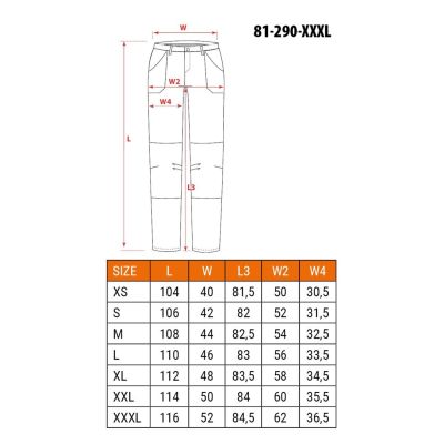 2. NEO tools 81-290-XXXL protective trousers Black