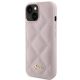 2. Guess Quilted Metal Logo case for iPhone 15 - pink