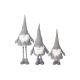 16. SANTA CLAUS ON TELESCOPIC LEGS 30X18X100CM SILVER