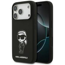 Karl Lagerfeld Silicone Karl Sketch & Logo MagSafe Case for iPhone 17 Pro - Black