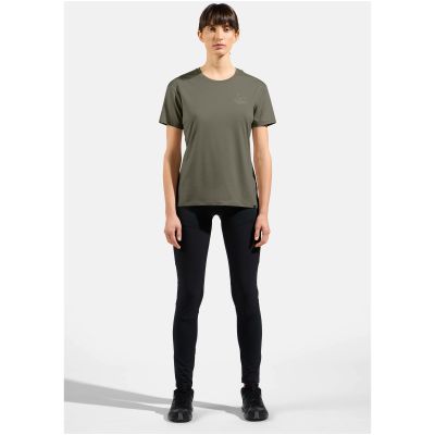2. Odlo ASCENT SUN. SEA. MOUNTAINS. women's crew-neck short-sleeve T-shirt, beige