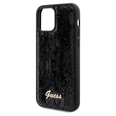 6. Guess Sequin Script Metal case for iPhone 12/12 Pro - black