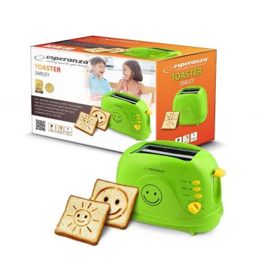 5. Esperanza SMILEY EKT003 toaster (750W; green)