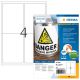 HERMA 9539 self-adhesive labels Rectangle White 160 pcs.