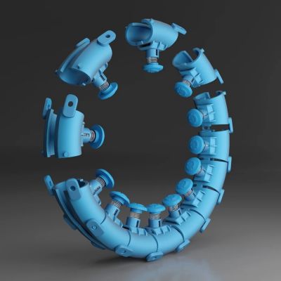 7. HMS HHW01 hula hoop with studs and weight, blue