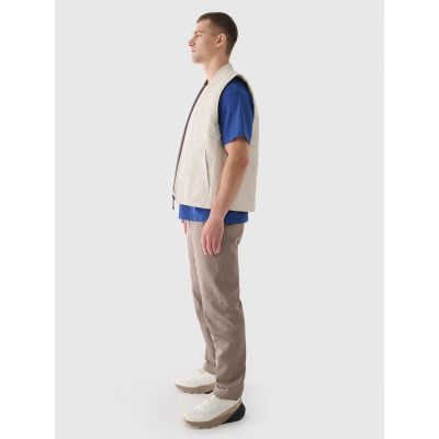7. Men's down vest with stand-up collar 4F 4FRAW24TVESM171-12S