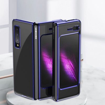 2. Plating Case hard case Electroplating frame Cover for Samsung Galaxy Fold blue