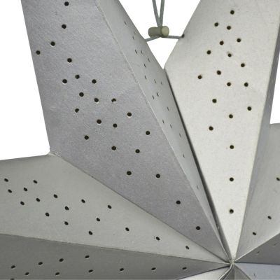 15. DECORATIVE HANGING PAPER STAR 75CM SILVER