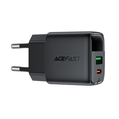 3. Acefast A116 GaN PD 35W USB-A USB-C Wall Charger with Display - Black