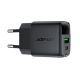 3. Acefast A116 GaN PD 35W USB-A USB-C Wall Charger with Display - Black
