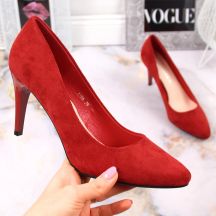 Sergio Leone W SK379K red suede high heels