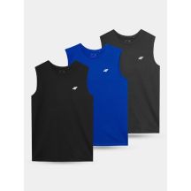 Men's sleeveless shirt (SET OF 3 T-SHIRT) 4F 4FWSS25TSLEM288-90S