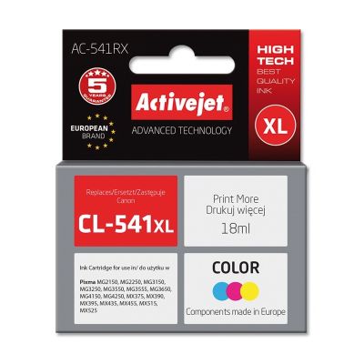Activejet AC-541RX Ink (Canon CL-541XL replacement; Premium; 18 ml; color)