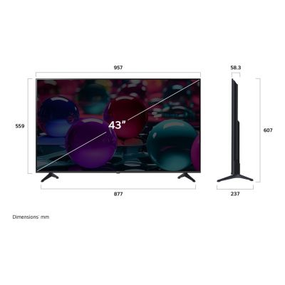 6. LG 43UA73003LA LED TV 43'' 4K Ultra HD WebOS Dolby Digital DVB-T2 Black