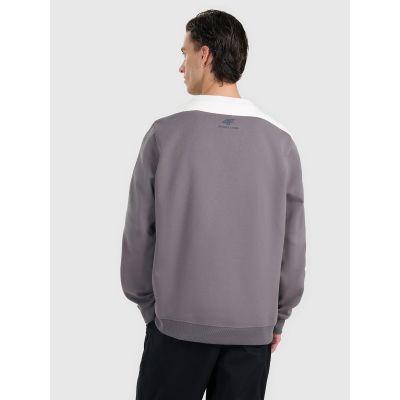 2. Men's sweatshirt without zipper, without hood, 4F 4FRAW25TSWSM2457-23S