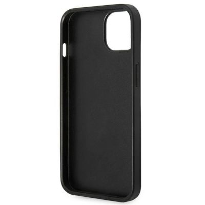 7. Karl Lagerfeld Saffiano Choupette Head Patch case for iPhone 14 - silver