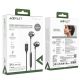 7. Acefast L1 in-ear headphones with Lightning connector, microphone and remote control 1.2 m - black