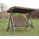 2. GARDEN AND BALCONY PATIO SWING 3 SEATS BROWN