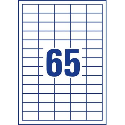 3. Avery 3666 Self-Adhesive Labels Rectangle Permanent White 6500 pcs.