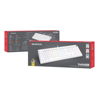 9. Keyboard GENESIS THOR 404 universal USB QWERTY English White