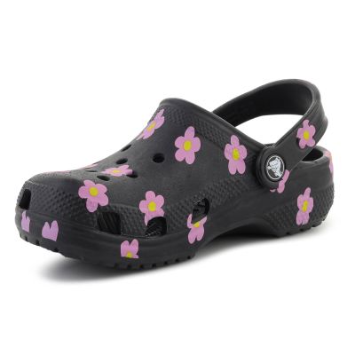 3. CROCS CLASSIC FLOWER CLOG K BLACK 212670-001