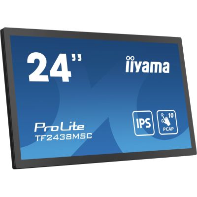 5. iiyama 23.8-inch 10-point PCAP Open Frame touchscreen monitor with IPS panel technology, edge-to-edge glass design, anti-fingerprint coating and metal casing