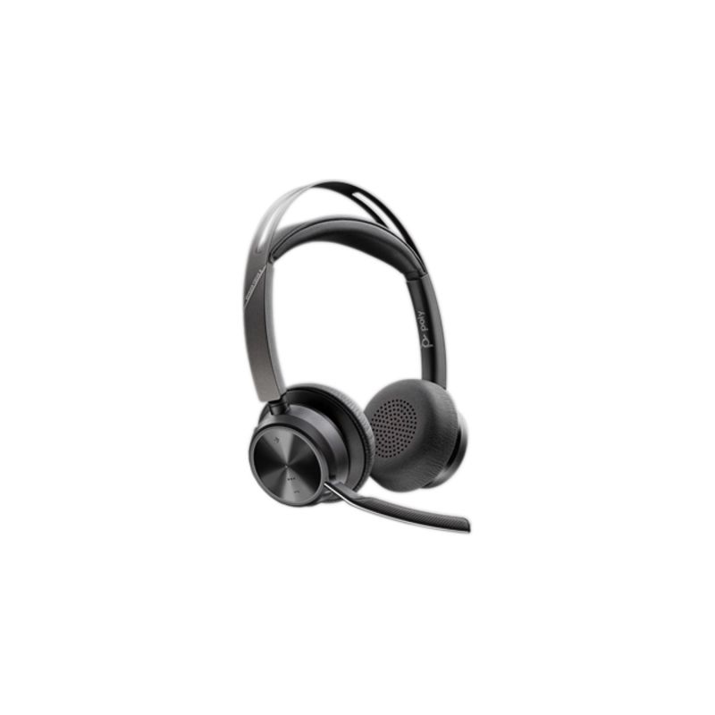257. POLY Voyager Focus 2 USB-CC Headset with USB-C/A Adapter and Charging Base