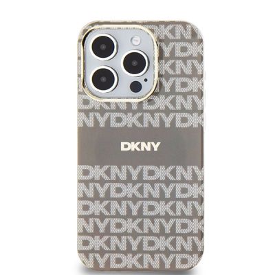 3. DKNY IML Mono & Stripe MagSafe case for iPhone 15 Pro - beige