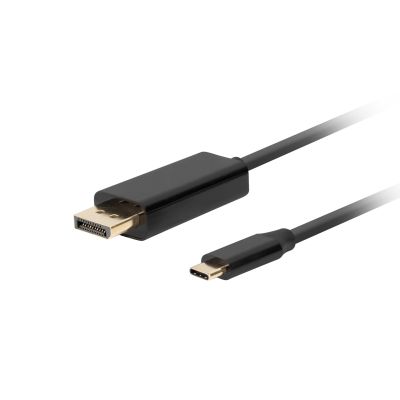 6. LANBERG CABLE USB-C(M)->DISPLAYPORT(M) 1M 4K 60HZ BLACK CA-CMDP-10CU-0010-BK