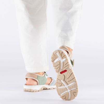 6. Comfortable women's sports sandals with Velcro colorful Rieker 68866-94