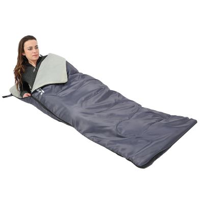 LIGHT TOURIST SLEEPING BAG 200X70CM GREY ENERO CAMP