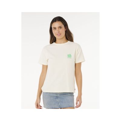 RIP CURL Surf Puff Party Pack Relaxed Beige Women's T-Shirt