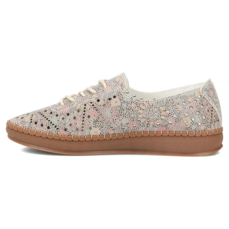 3. Women's leather openwork shoes, multicolor Filippo DP6830