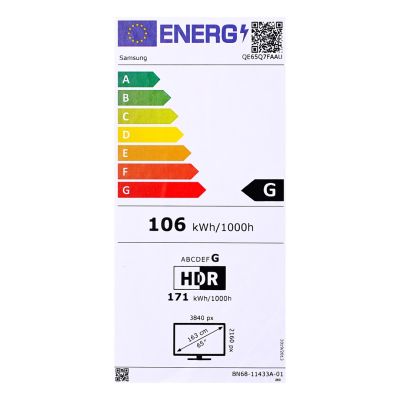 18. Samsung QE65Q7FAAUXXH QLED 65'' 4K Ultra HD Tizen Q-Symphony DVB-T2 Black TV (MODEL 2025)