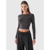 Longsleeve cropped smooth women's 4F 4FRAW24TLONF503-20S