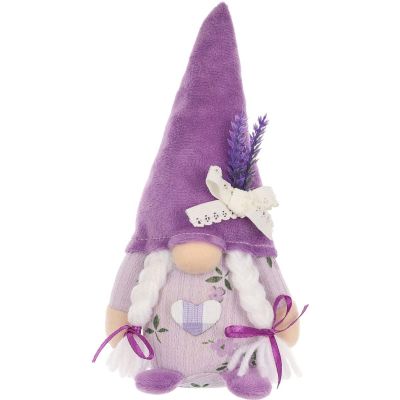 2. gnome lavender girl 20cm spring decoration
