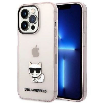 Karl Lagerfeld Choupette Body Case for iPhone 14 Pro Max - Pink