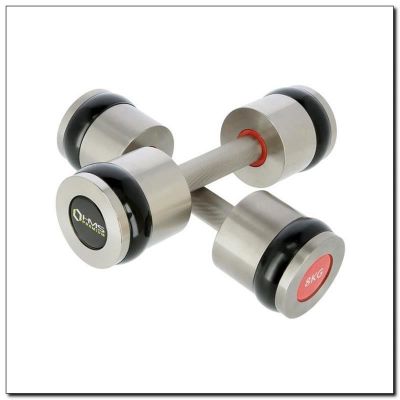 2. Chrome dumbbells 2x8 kg silicone elements HMS Premium HH08