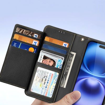 7. Dux Ducis Lawa Leather Case for iPhone 16 - Black
