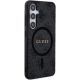 11. Guess 4G Collection Leather Metal Logo MagSafe Case for Samsung Galaxy S24 - Black
