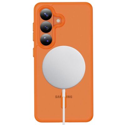 4. Tech-Protect Magmat MagSafe Case for Samsung Galaxy S26 - Orange Matte