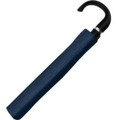4. Short semi-automatic umbrella with wrapped handle, navy blue, SEMI LINE