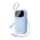 2. Baseus EnerFill FC31 20000mAh 22.5W Power Bank with Digital Display with 2 Built-in Cables - Blue