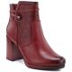 6. Women's insulated high-heeled ankle boots, red, Jezzi FAF125B-2